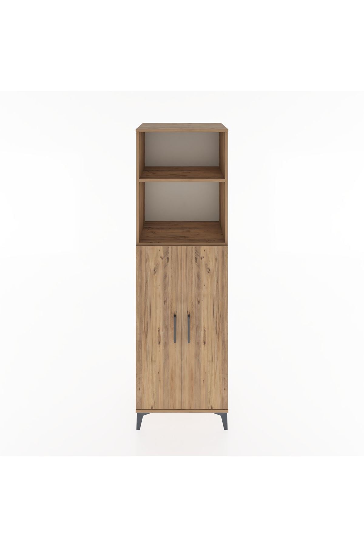 Hyperion Dolap 4 Raflı 2 Kapaklı 60x44x195 Çam-Çam