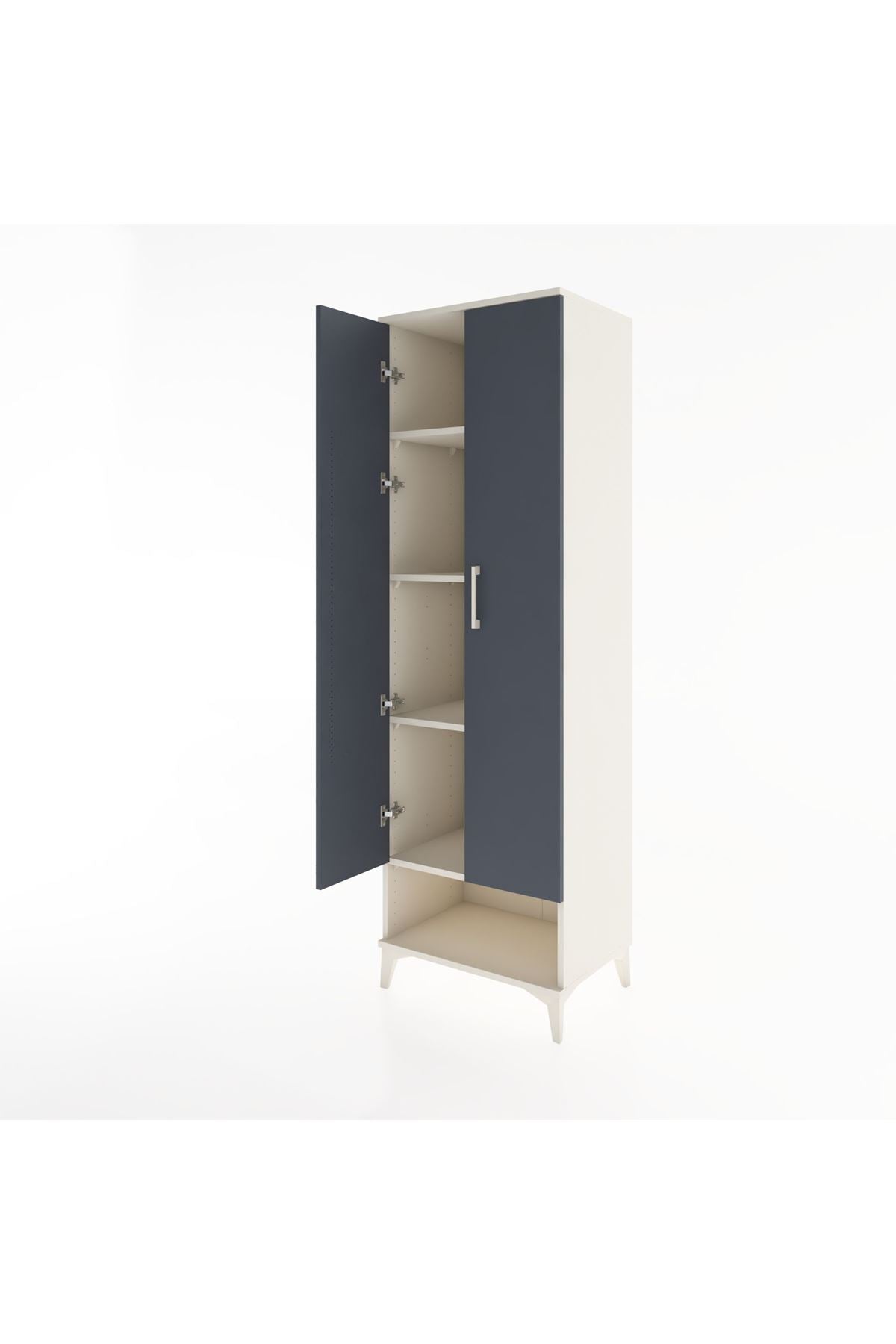 Hyperion Dolap 4 Raflı 2 Kapaklı 60x44x195 Aytaşı-Antrasit