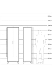 Hyperion Dolap 4 Raflı 2 Kapaklı 60x44x195 Aytaşı-Çam