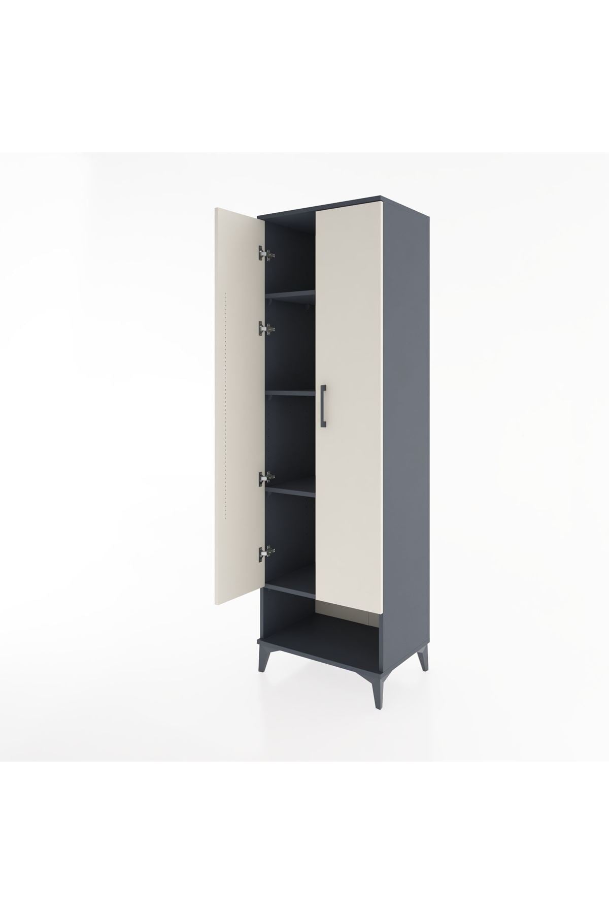 Hyperion Dolap 4 Raflı 2 Kapaklı 60x44x195 Antrasit-Aytaşı