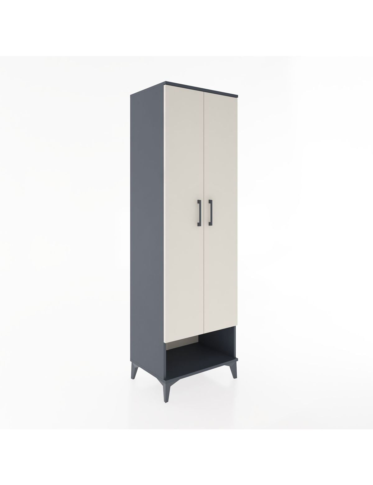 Hyperion Dolap 4 Raflı 2 Kapaklı 60x44x195 Antrasit-Aytaşı