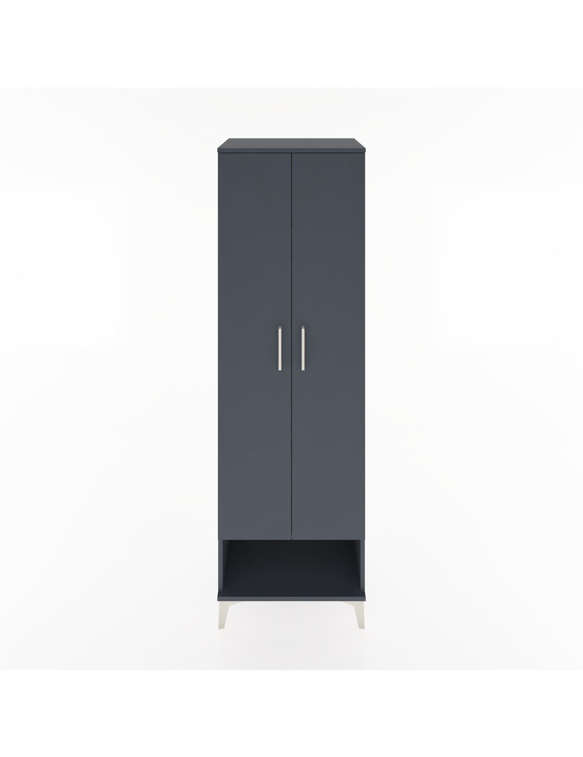 Hyperion Dolap 4 Raflı 2 Kapaklı 60x44x195 Antrasit-Antrasit