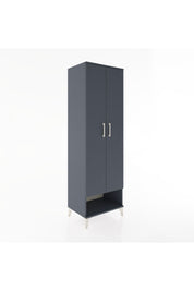 Hyperion Dolap 4 Raflı 2 Kapaklı 60x44x195 Antrasit-Antrasit