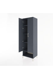 Hyperion Dolap 4 Raflı 2 Kapaklı 60x44x195 Antrasit-Antrasit