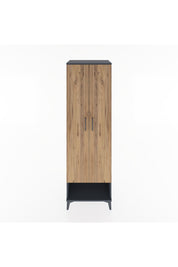 Hyperion Dolap 4 Raflı 2 Kapaklı 60x44x195 Antrasit-Çam