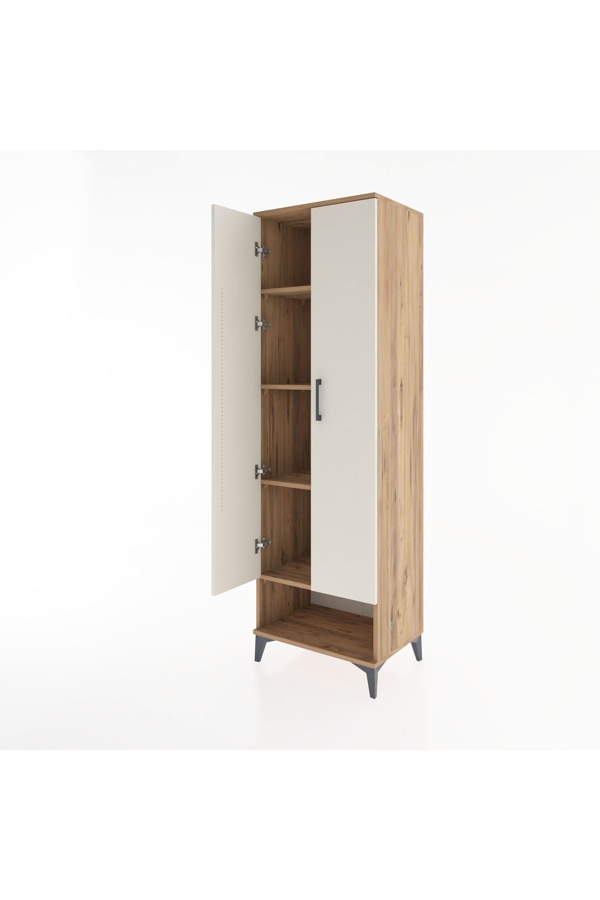 Hyperion Dolap 4 Raflı 2 Kapaklı 60x44x195 Çam-Aytaşı