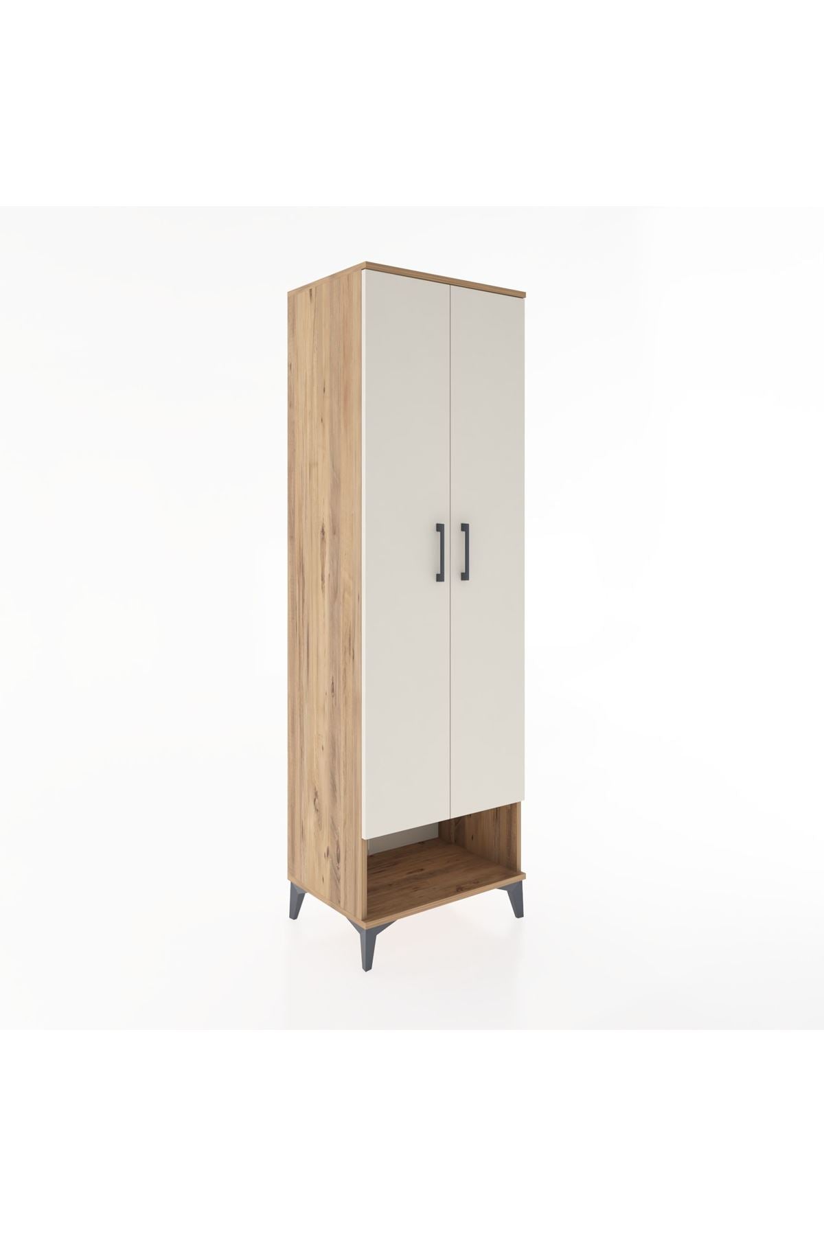 Hyperion Dolap 4 Raflı 2 Kapaklı 60x44x195 Çam-Aytaşı