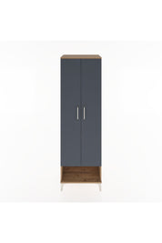 Hyperion Dolap 4 Raflı 2 Kapaklı 60x44x195 Çam-Antrasit