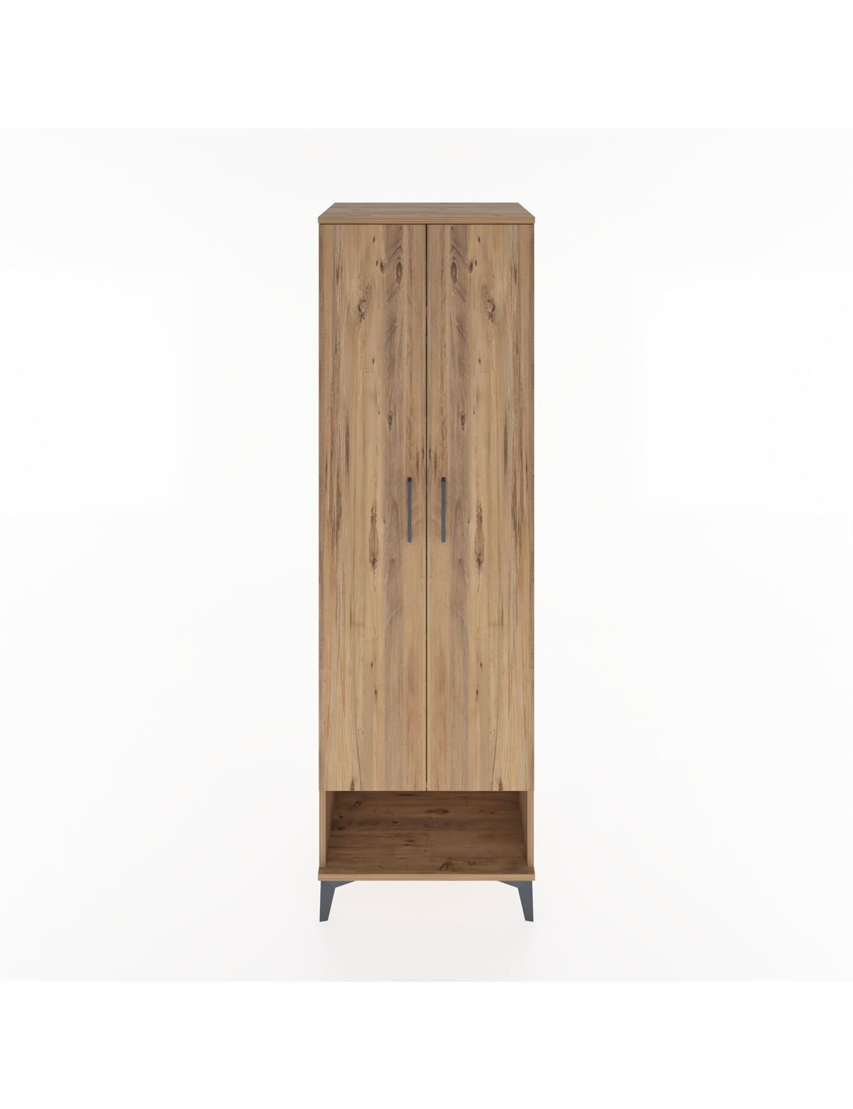 Hyperion Dolap 4 Raflı 2 Kapaklı 60x44x195 Çam-Çam