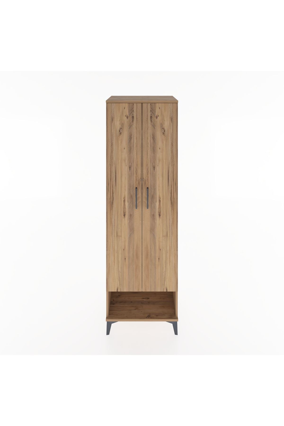 Hyperion Dolap 4 Raflı 2 Kapaklı 60x44x195 Çam-Çam