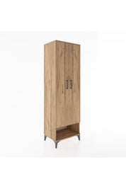 Hyperion Dolap 4 Raflı 2 Kapaklı 60x44x195 Çam-Çam