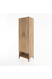 Hyperion Dolap 4 Raflı 2 Kapaklı 60x44x195 Çam-Çam