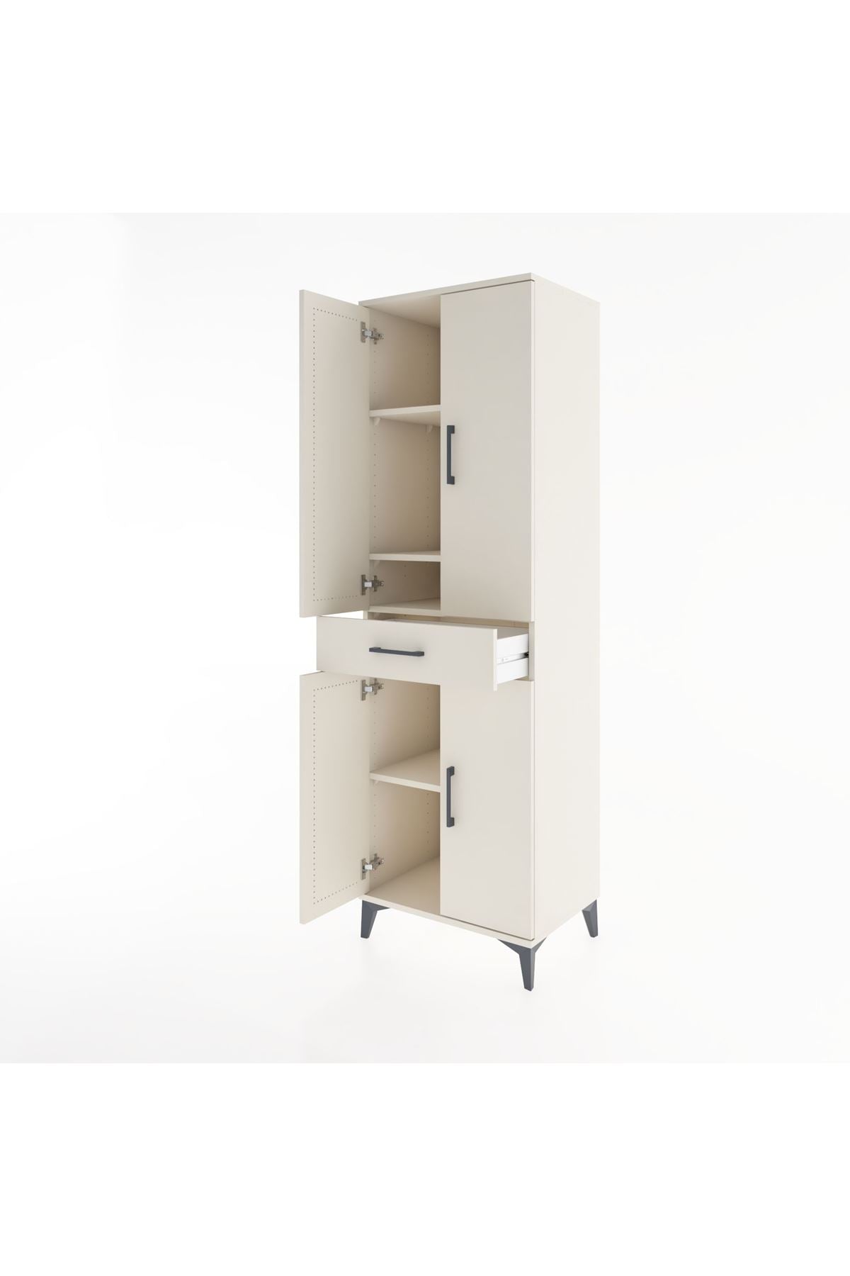 Hyperion Dolap 4 Raflı Tek Çekmeceli 4 Kapaklı 60x44x195 Aytaşı-Aytaşı