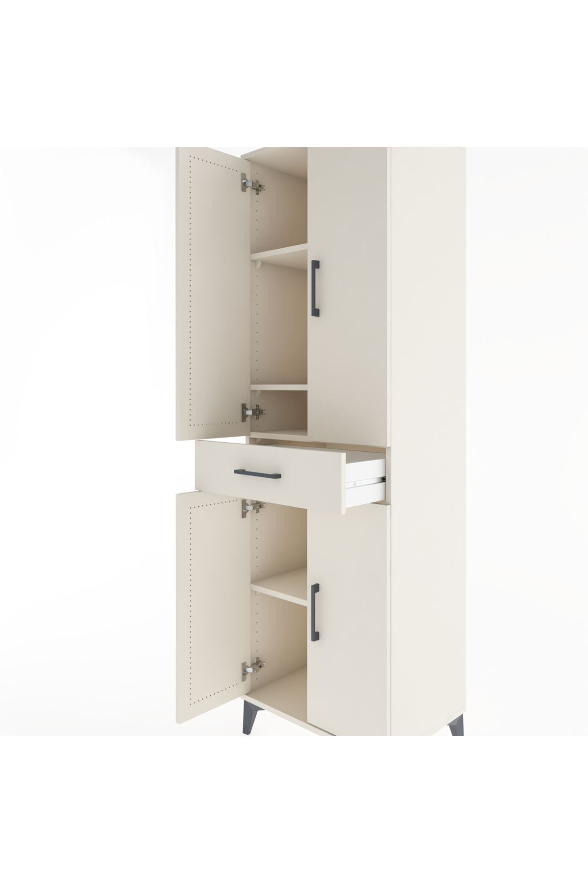 Hyperion Dolap 4 Raflı Tek Çekmeceli 4 Kapaklı 60x44x195 Aytaşı-Aytaşı