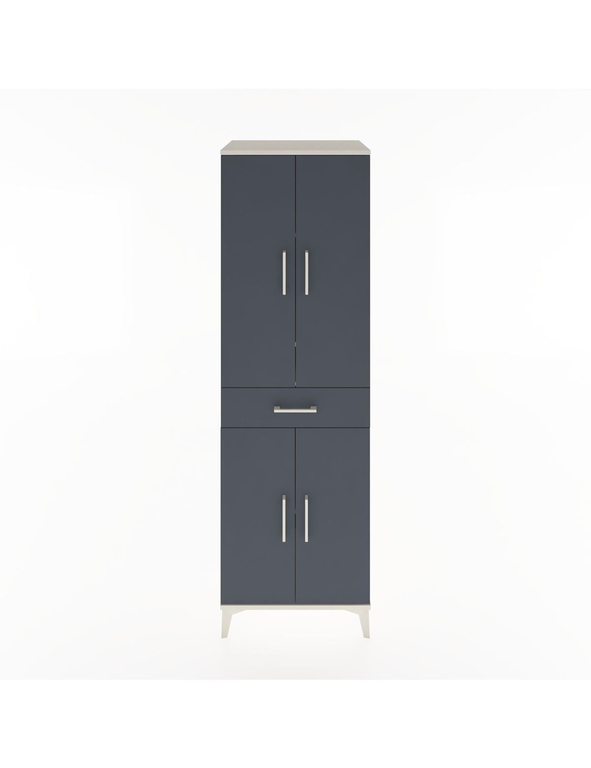 Hyperion Dolap 4 Raflı Tek Çekmeceli 4 Kapaklı 60x44x195 Aytaşı-Antrasit