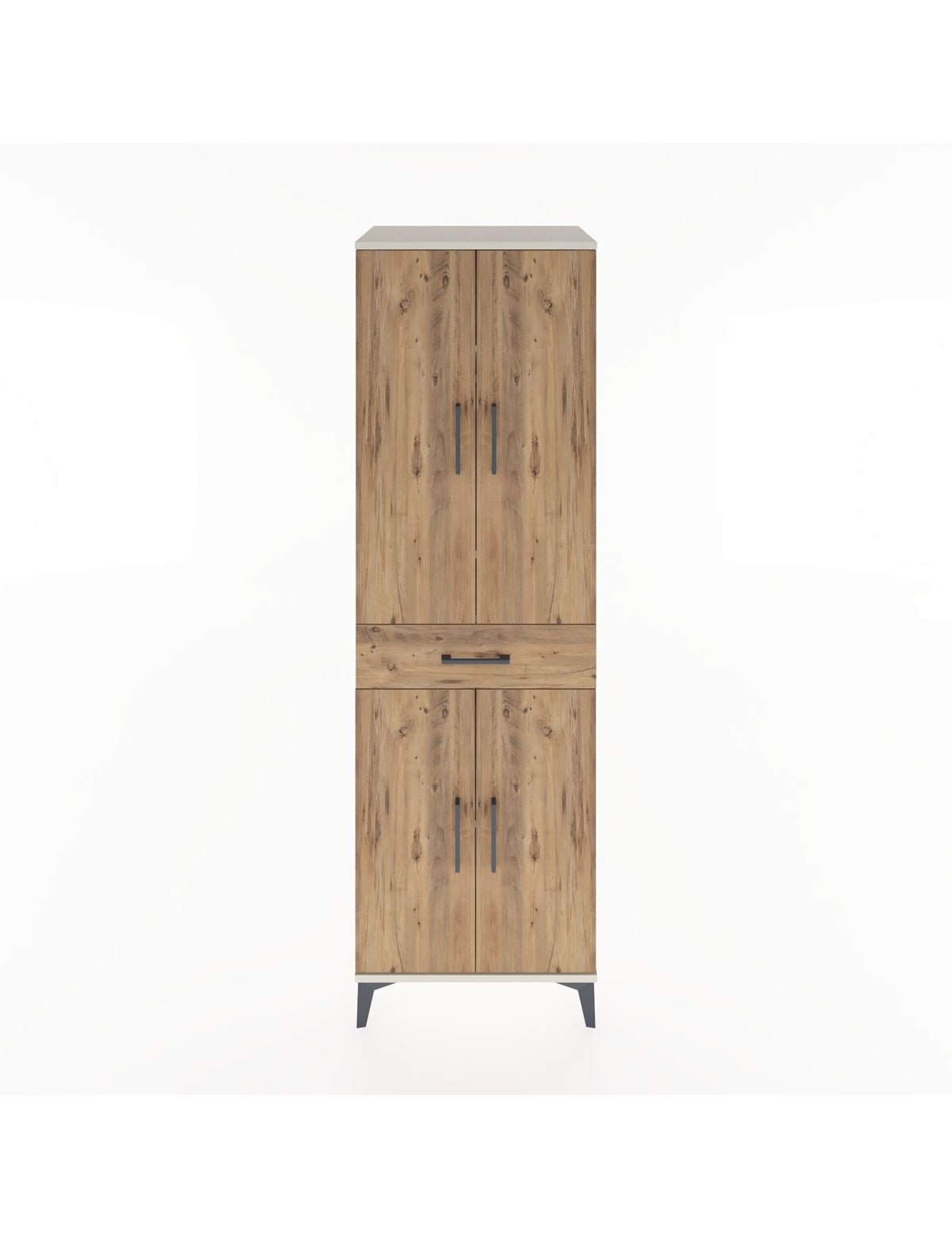 Hyperion Dolap 4 Raflı Tek Çekmeceli 4 Kapaklı 60x44x195 Aytaşı-Çam