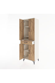 Hyperion Dolap 4 Raflı Tek Çekmeceli 4 Kapaklı 60x44x195 Aytaşı-Çam
