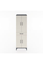 Hyperion Dolap 4 Raflı Tek Çekmeceli 4 Kapaklı 60x44x195 Antrasit-Aytaşı