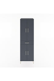 Hyperion Dolap 4 Raflı Tek Çekmeceli 4 Kapaklı 60x44x195 Antrasit-Antrasit