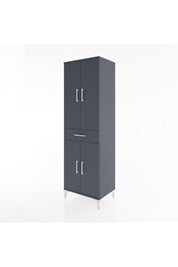 Hyperion Dolap 4 Raflı Tek Çekmeceli 4 Kapaklı 60x44x195 Antrasit-Antrasit