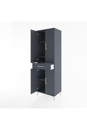 Hyperion Dolap 4 Raflı Tek Çekmeceli 4 Kapaklı 60x44x195 Antrasit-Antrasit