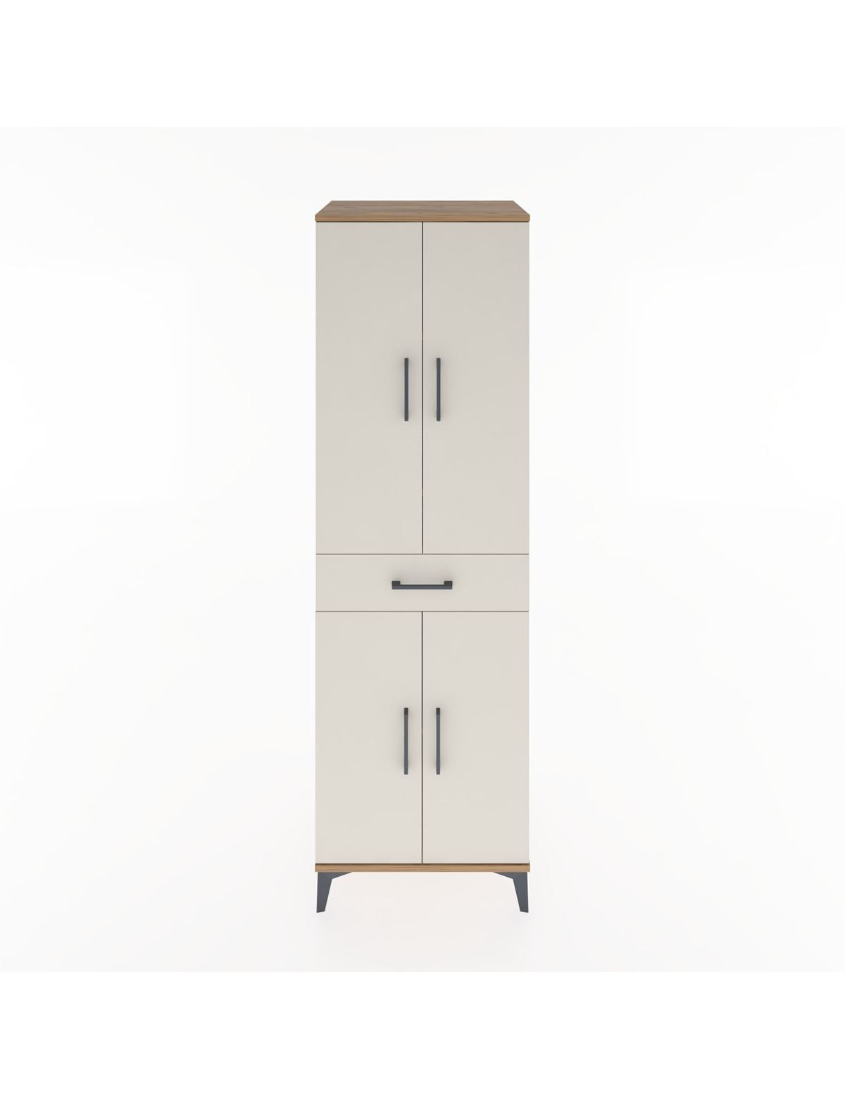 Hyperion Dolap 4 Raflı Tek Çekmeceli 4 Kapaklı 60x44x195 Çam-Aytaşı