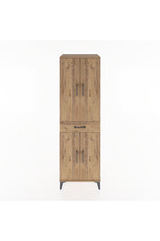 Hyperion Dolap 4 Raflı Tek Çekmeceli 4 Kapaklı 60x44x195 Çam-Çam