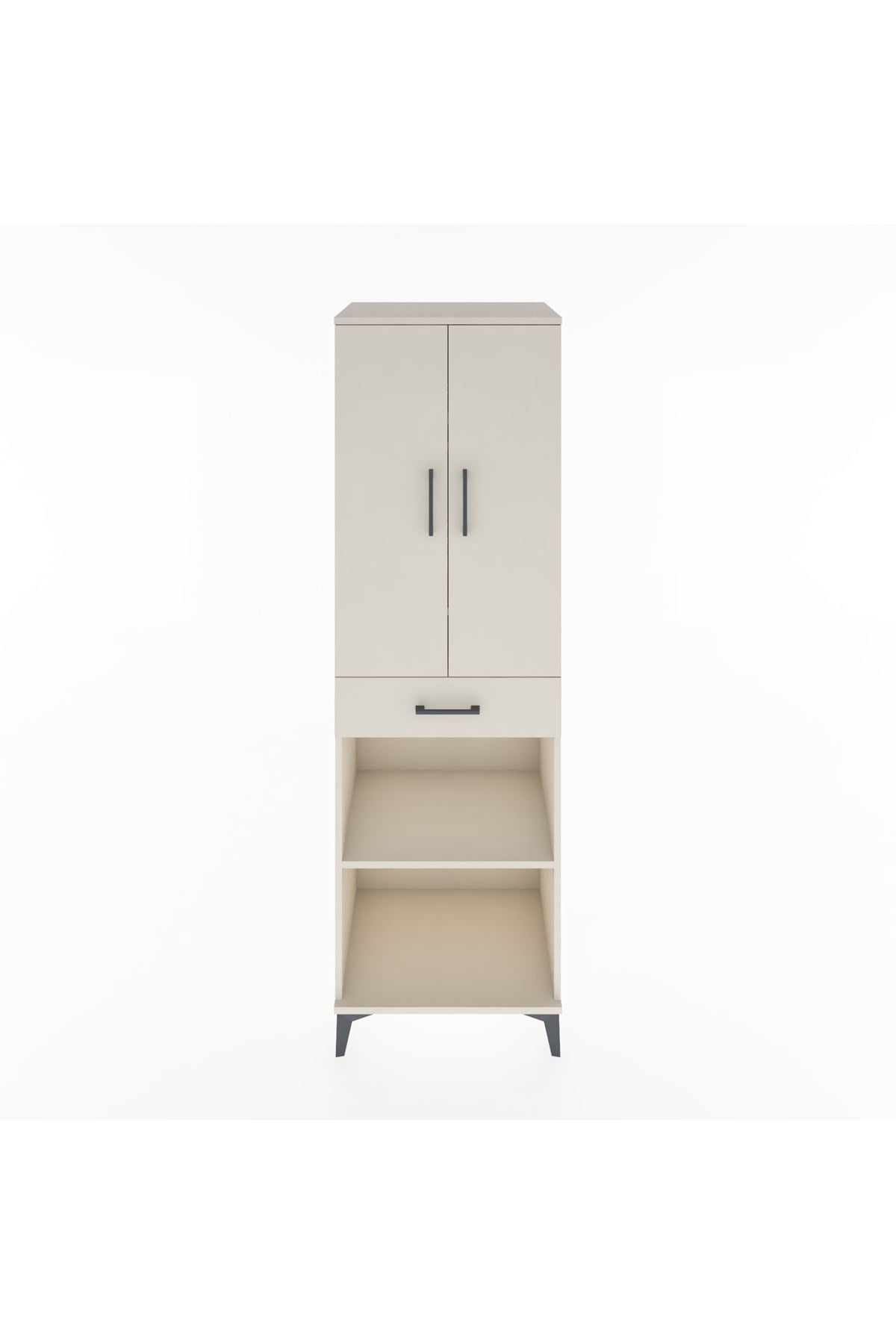 Hyperion Dolap 4 Raflı Tek Çekmeceli 2 Kapaklı 60x44x195 Aytaşı-Aytaşı