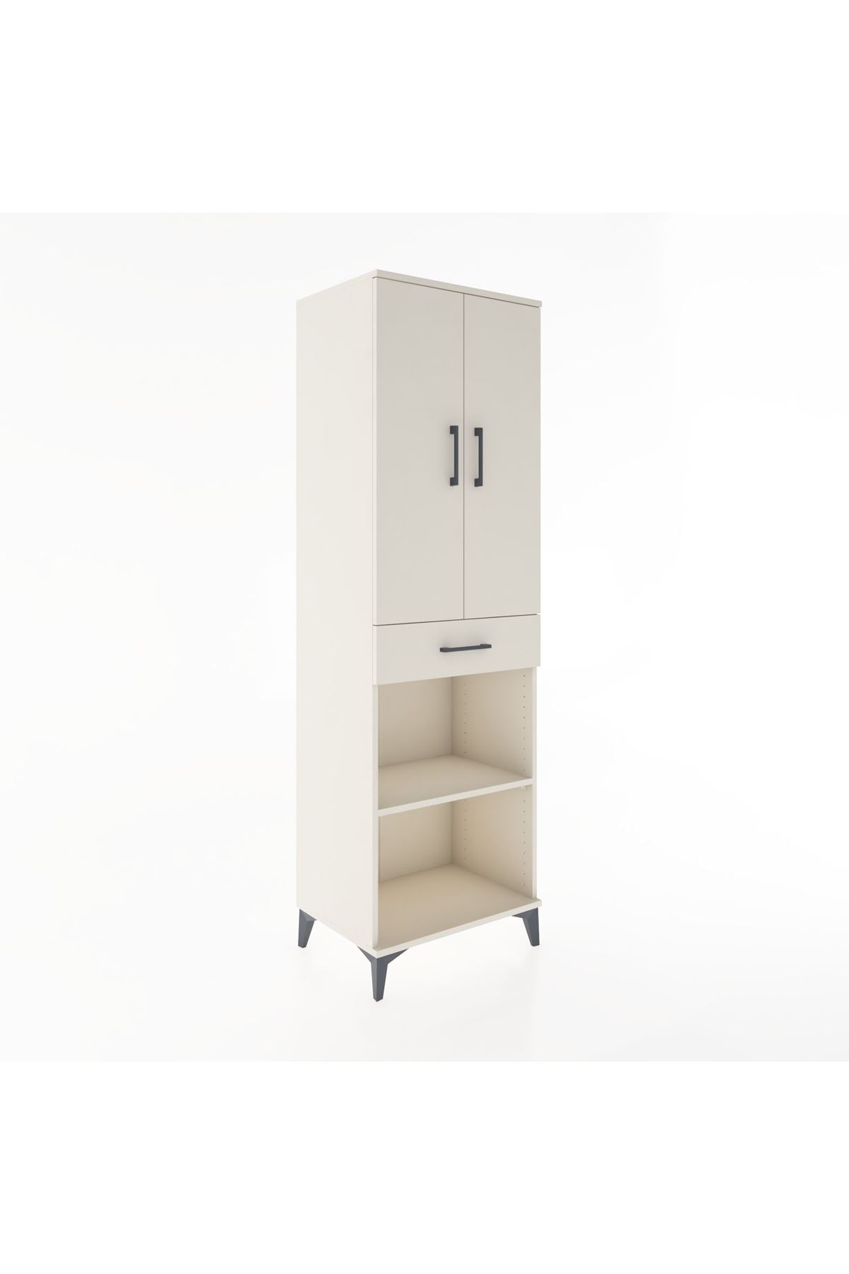 Hyperion Dolap 4 Raflı Tek Çekmeceli 2 Kapaklı 60x44x195 Aytaşı-Aytaşı