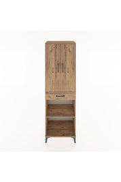 Hyperion Dolap 4 Raflı Tek Çekmeceli 2 Kapaklı 60x44x195 Çam-Çam