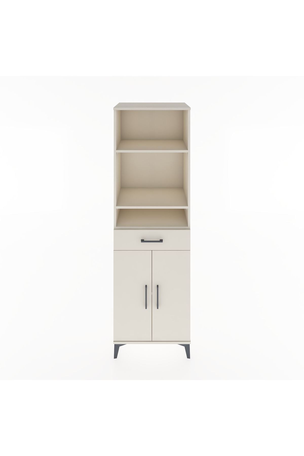 Hyperion Dolap 4 Raflı Tek Çekmeceli 2 Kapaklı 60x44x195 Aytaşı-Aytaşı