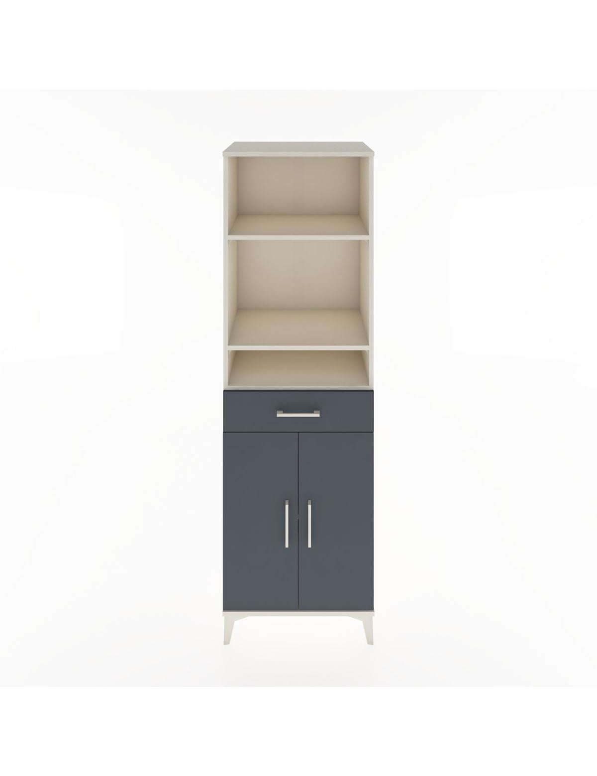 Hyperion Dolap 4 Raflı Tek Çekmeceli 2 Kapaklı 60x44x195 Aytaşı-Antrasit