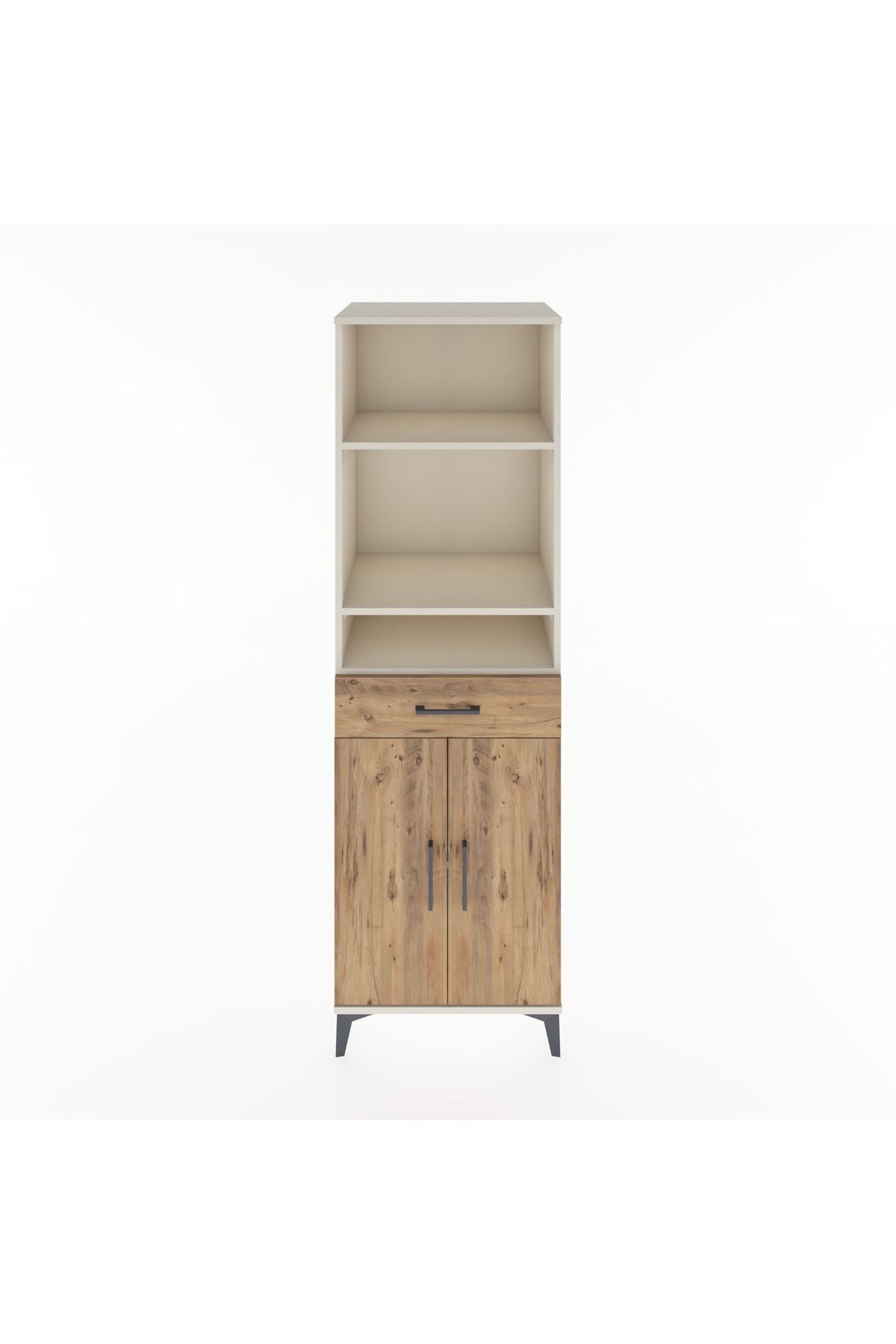 Hyperion Dolap 4 Raflı Tek Çekmeceli 2 Kapaklı 60x44x195 Aytaşı-Çam