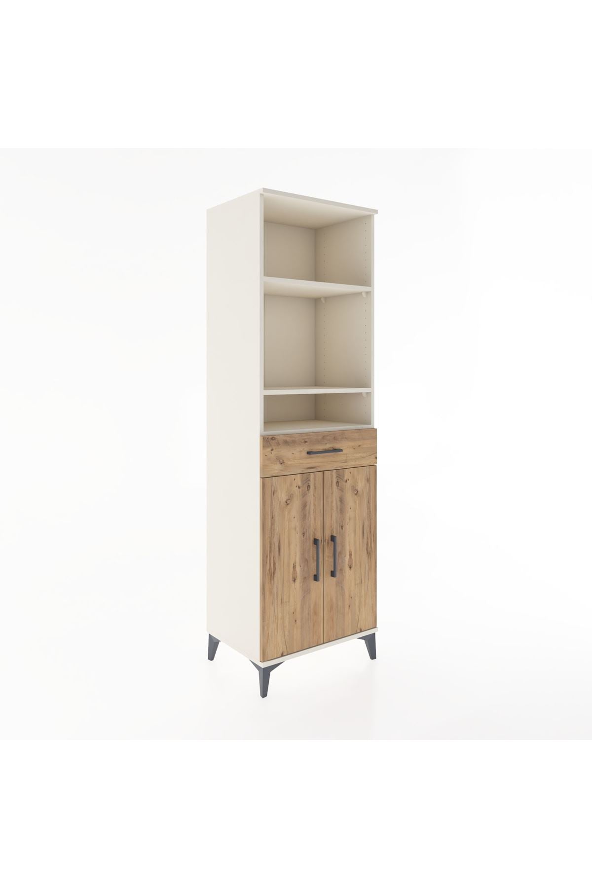 Hyperion Dolap 4 Raflı Tek Çekmeceli 2 Kapaklı 60x44x195 Aytaşı-Çam