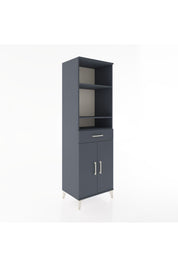 Hyperion Dolap 4 Raflı Tek Çekmeceli 2 Kapaklı 60x44x195 Antrasit-Antrasit
