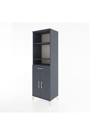 Hyperion Dolap 4 Raflı Tek Çekmeceli 2 Kapaklı 60x44x195 Antrasit-Antrasit