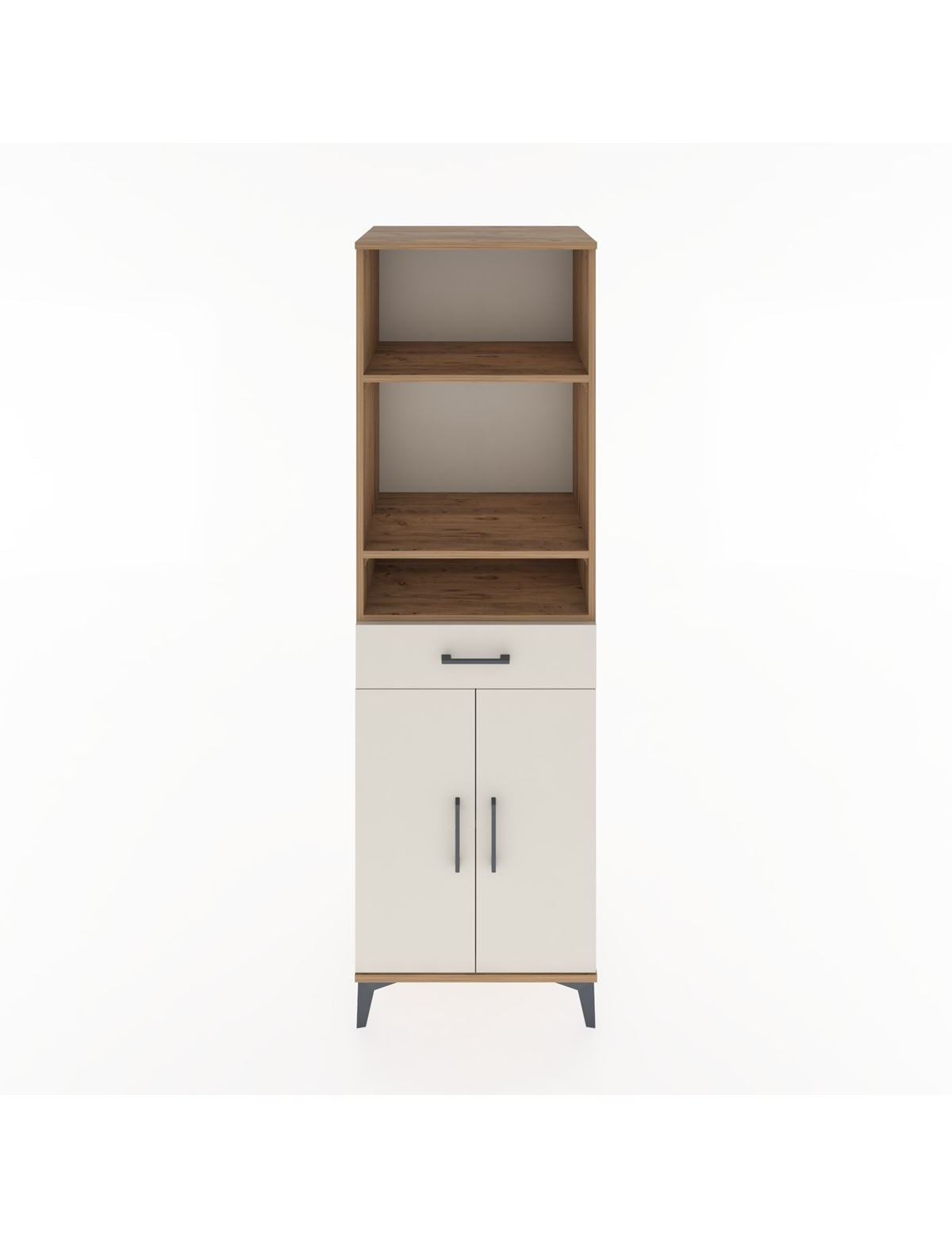 Hyperion Dolap 4 Raflı Tek Çekmeceli 2 Kapaklı 60x44x195 Çam-Aytaşı