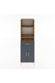 Hyperion Dolap 4 Raflı Tek Çekmeceli 2 Kapaklı 60x44x195 Çam-Antrasit