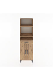 Hyperion Dolap 4 Raflı Tek Çekmeceli 2 Kapaklı 60x44x195 Çam-Çam