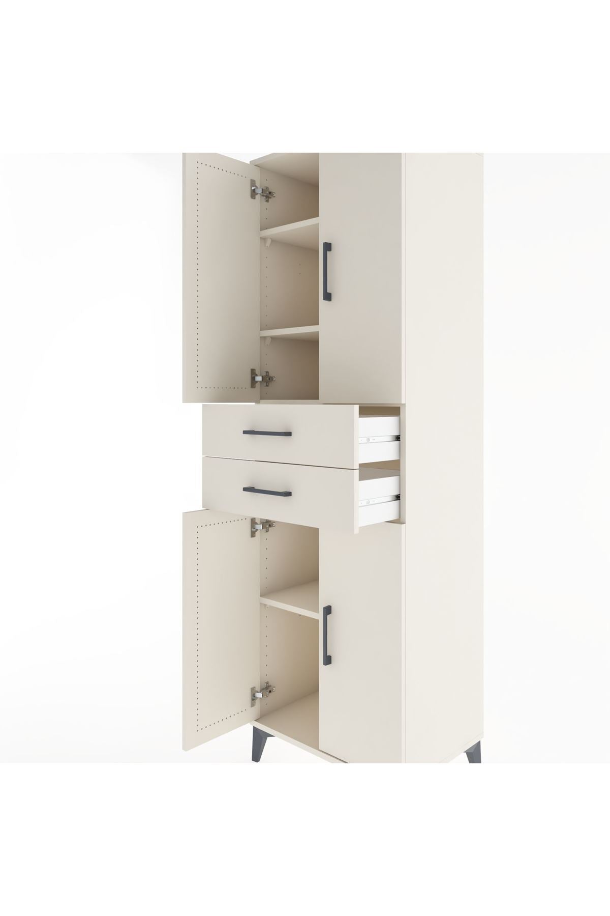 Hyperion Dolap 4 Raflı 2 Çekmeceli 4 Kapaklı 60x44x195 Aytaşı-Aytaşı