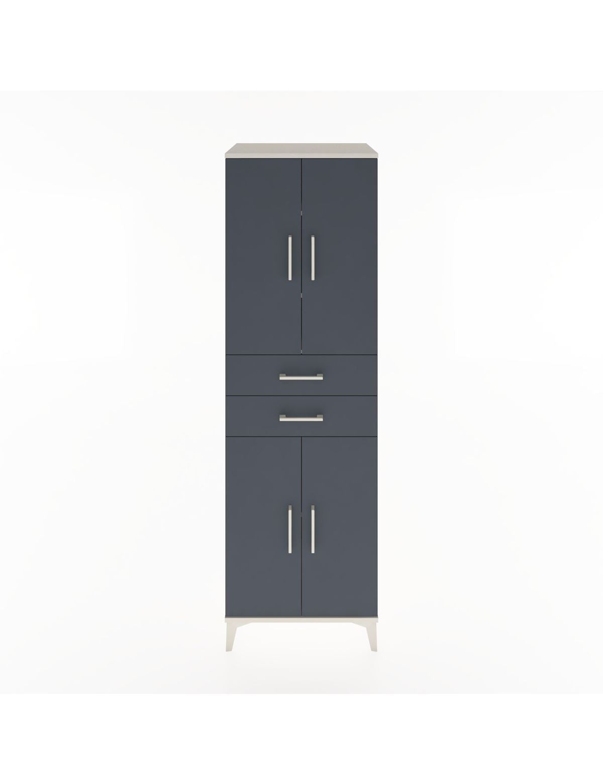 Hyperion Dolap 4 Raflı 2 Çekmeceli 4 Kapaklı 60x44x195 Aytaşı-Antrasit