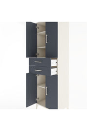 Hyperion Dolap 4 Raflı 2 Çekmeceli 4 Kapaklı 60x44x195 Aytaşı-Antrasit