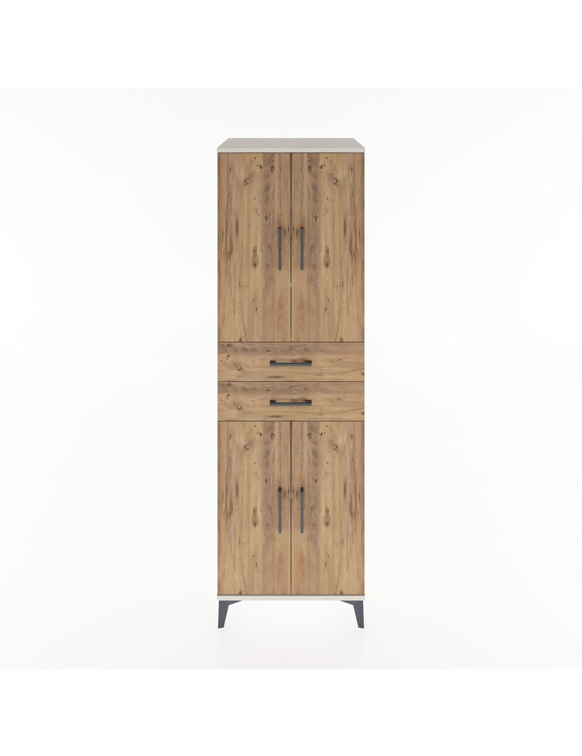 Hyperion Dolap 4 Raflı 2 Çekmeceli 4 Kapaklı 60x44x195 Aytaşı-Çam