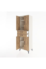 Hyperion Dolap 4 Raflı 2 Çekmeceli 4 Kapaklı 60x44x195 Aytaşı-Çam