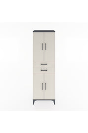 Hyperion Dolap 4 Raflı 2 Çekmeceli 4 Kapaklı 60x44x195 Antrasit-Aytaşı