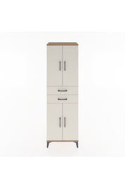 Hyperion Dolap 4 Raflı 2 Çekmeceli 4 Kapaklı 60x44x195 Çam-Aytaşı