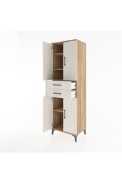 Hyperion Dolap 4 Raflı 2 Çekmeceli 4 Kapaklı 60x44x195 Çam-Aytaşı