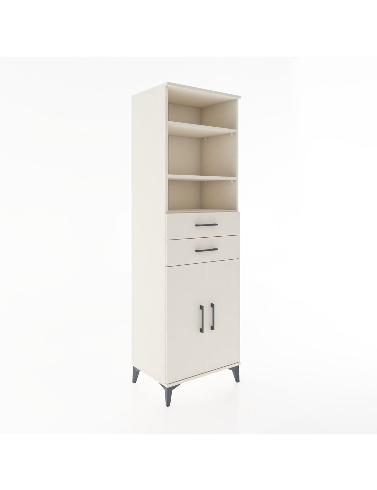 Hyperion Dolap 4 Raflı 2 Çekmeceli 2 Kapaklı 60x44x195 Aytaşı-Aytaşı