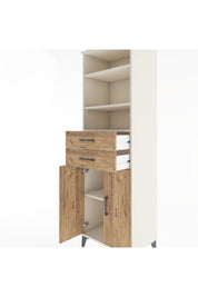 Hyperion Dolap 4 Raflı 2 Çekmeceli 2 Kapaklı 60x44x195 Aytaşı-Çam