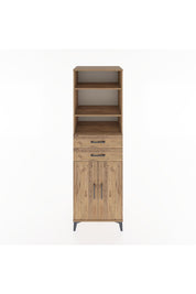 Hyperion Dolap 4 Raflı 2 Çekmeceli 2 Kapaklı 60x44x195 Çam-Çam